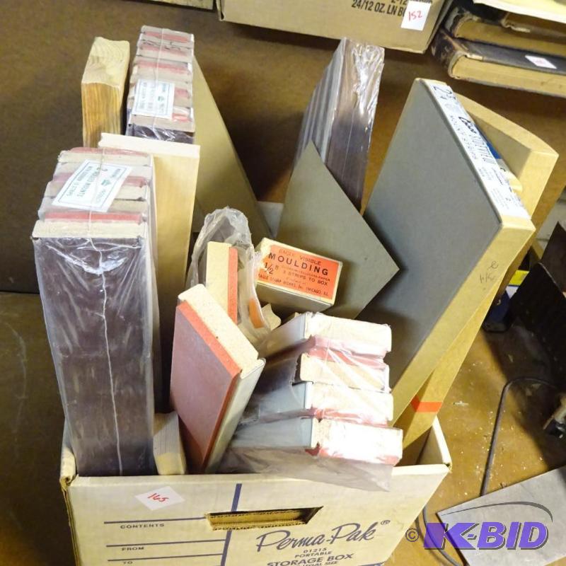lot 165 image: Box of Mount Strips for Making Your Own Rubbe...