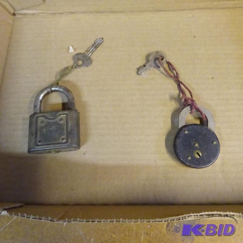 lot 180 image: 2 Vintage Locks with Keys...