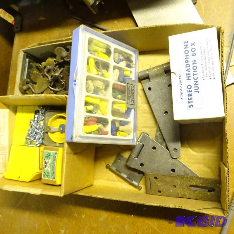 lot 196 image: Hinges, Cabinet Hardware, Stereo Head Phone J...