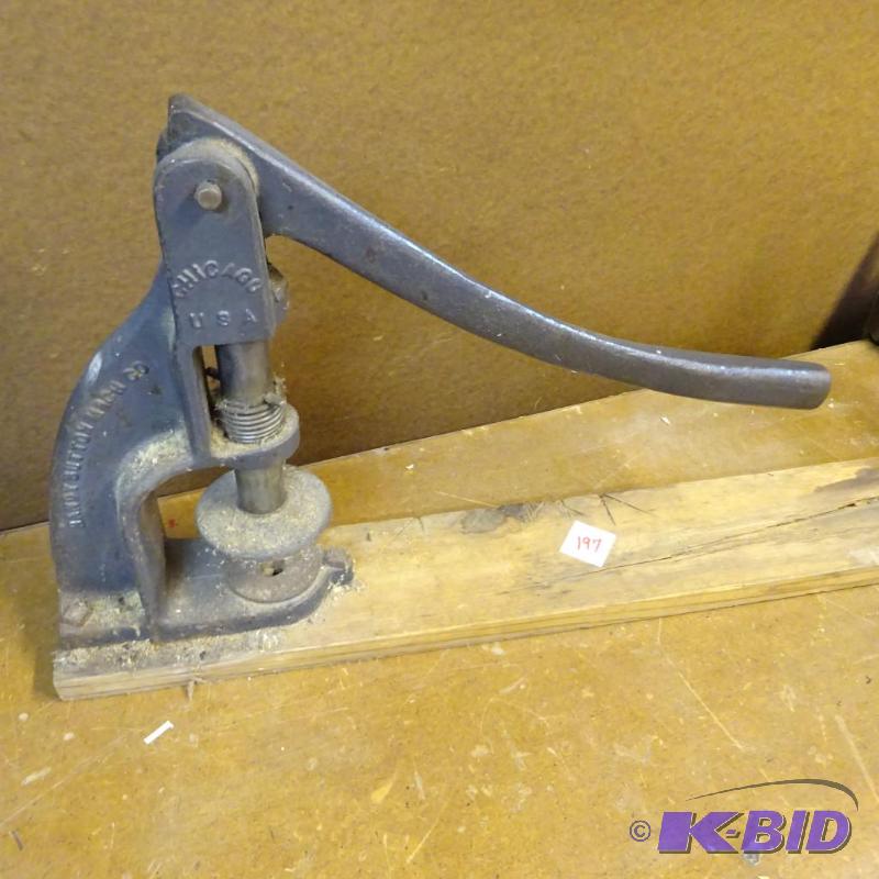 lot 197 image: Button Making Press...