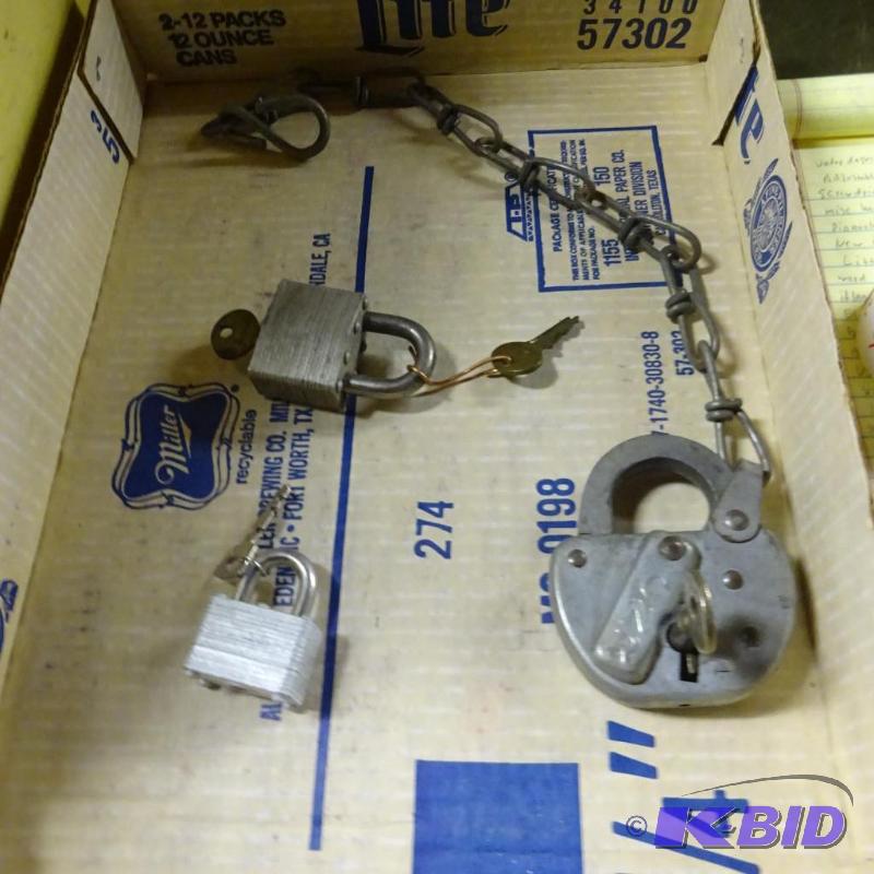lot 202 image: Vintage Railroad Lock. 2 Regular Locks...
