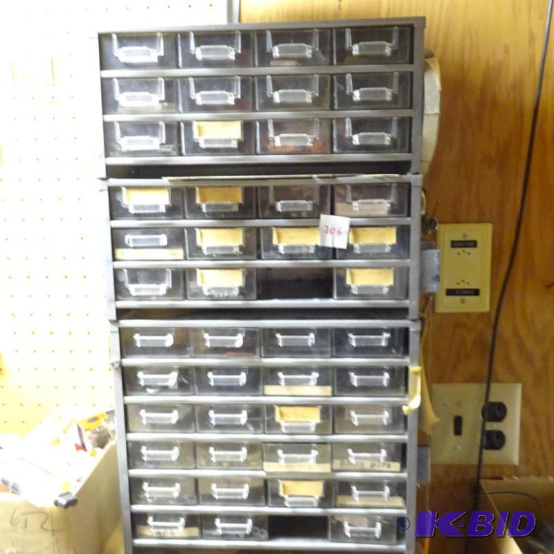 lot 206 image: 3 Hardware Cabinets...