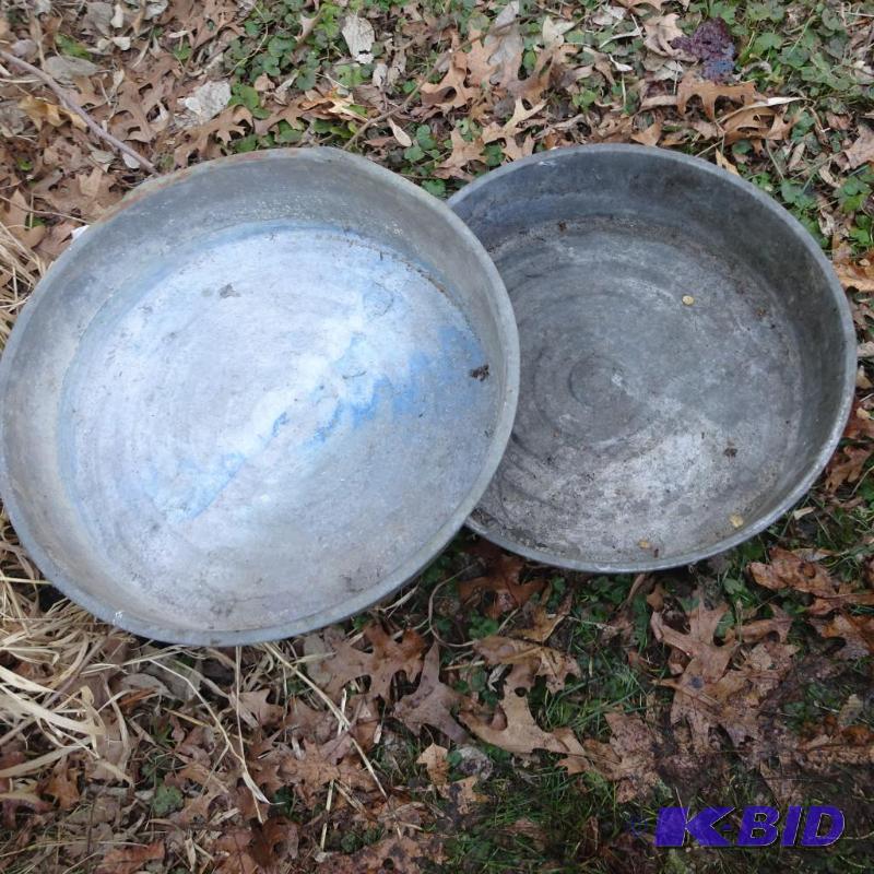lot 231 image: 2 Galvanized Oil Pans...