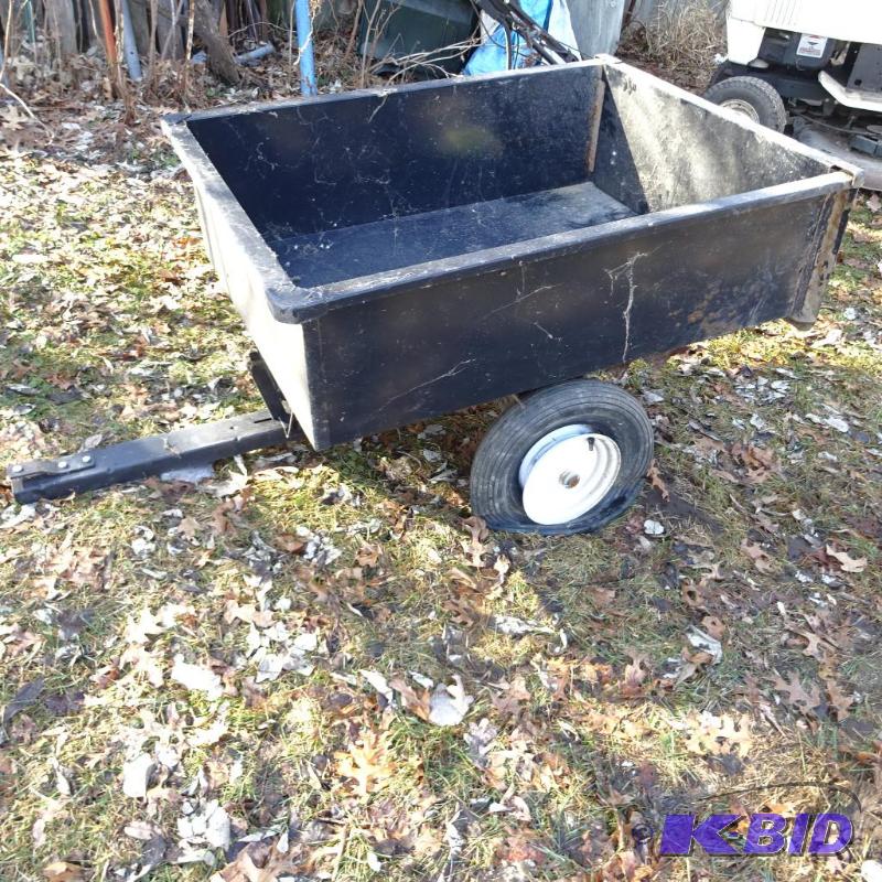 lot 239 image: Lawn and Garden Trailer. Dumps Tires Flat 33 ...