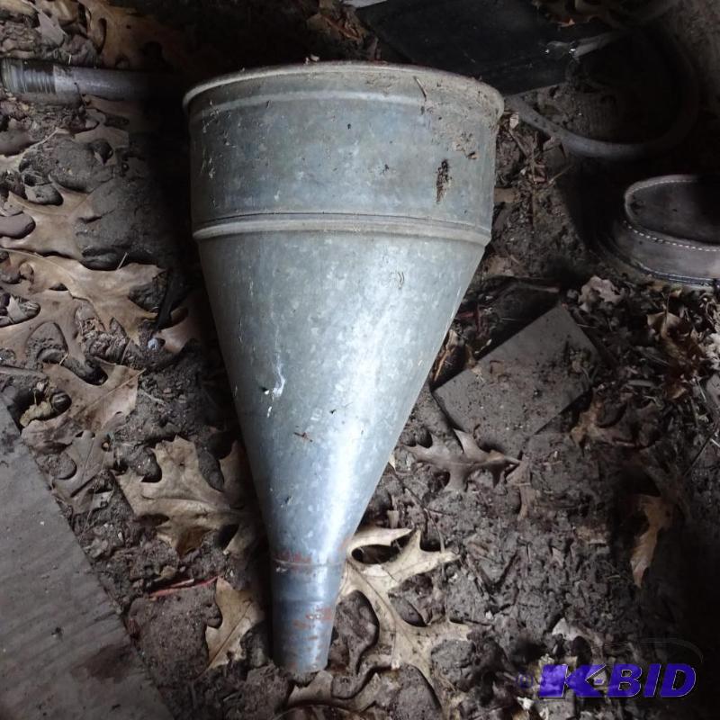 lot 255 image: Vintage Galvanized Funnels...