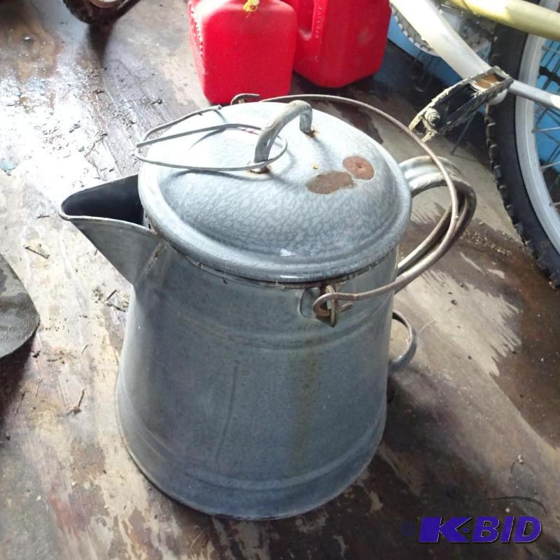 lot 272 image: Large Ceramic Coated CoffeeWater Pot...