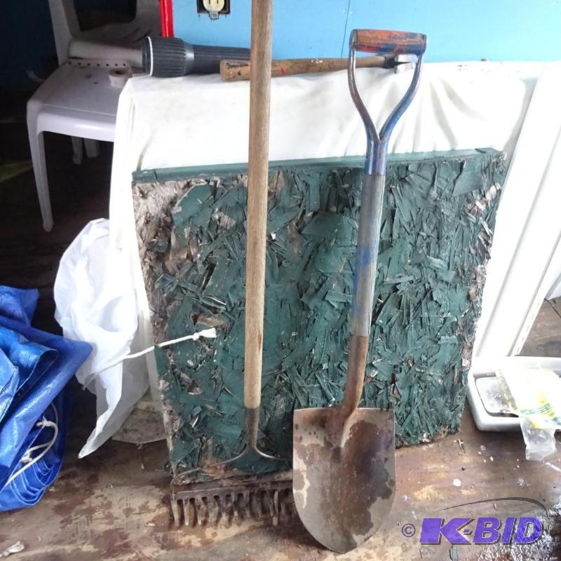 lot 274 image: Garden Rake and Round Shovel...