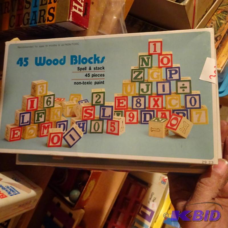 lot 302 image: 90 Wood Blocks...