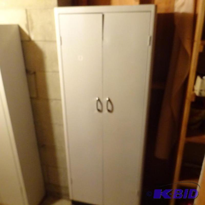 lot 312 image: Metal 2 Door Cabinet 24 X 12 X 64...