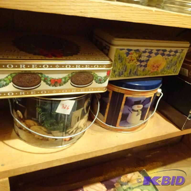 lot 326 image: Misc Tins...