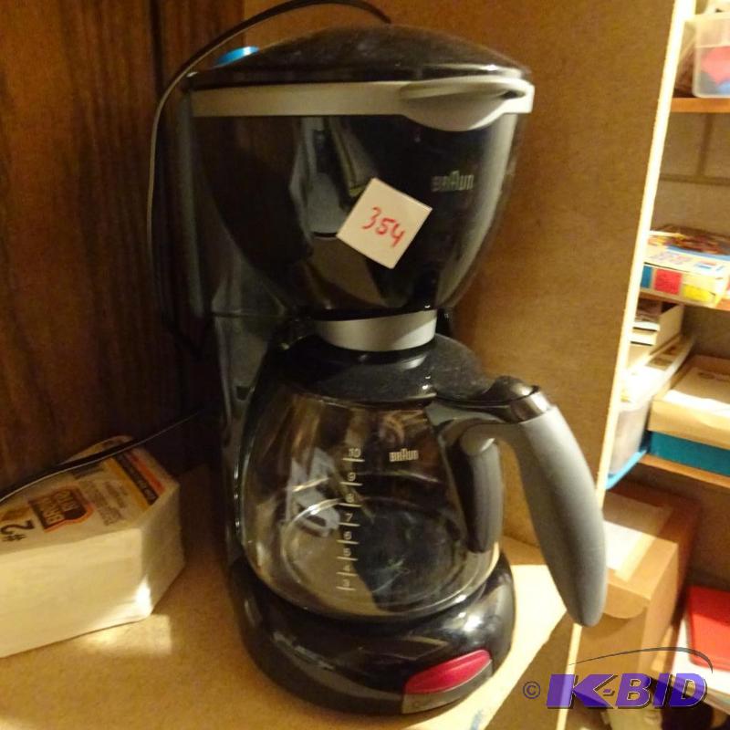 lot 354 image: Braun Coffee Maker...