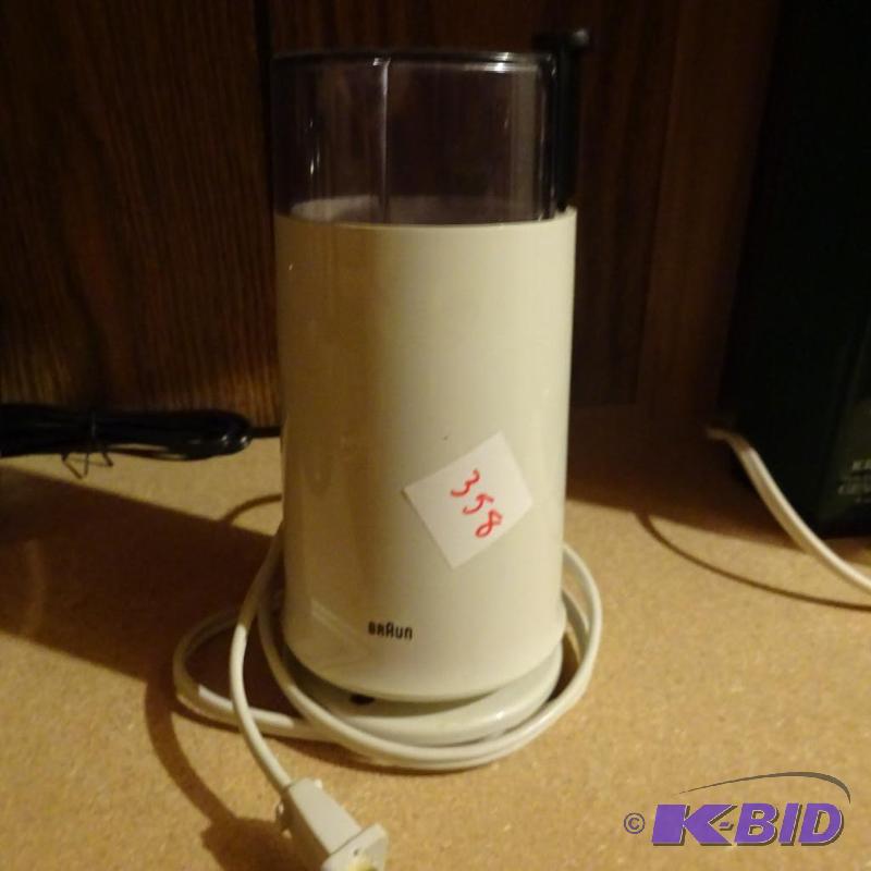 lot 358 image: Braun Coffee Grinder...
