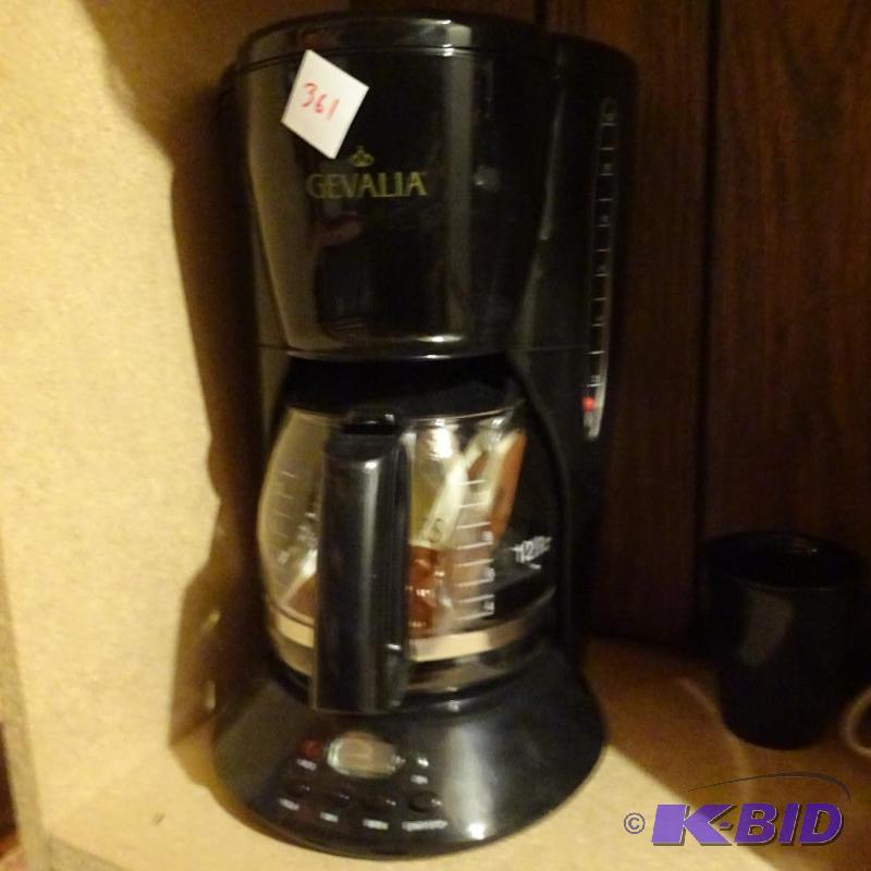 lot 361 image: Gevalia 12 Cup Coffee Maker...
