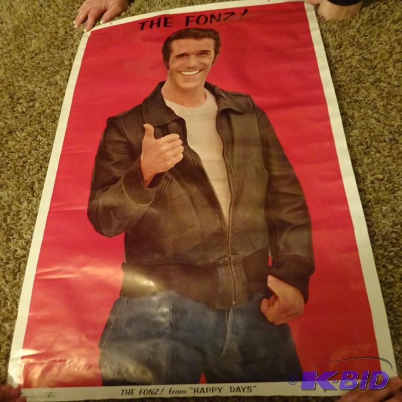 lot 375 image: The Fonz Happy Days Poster...