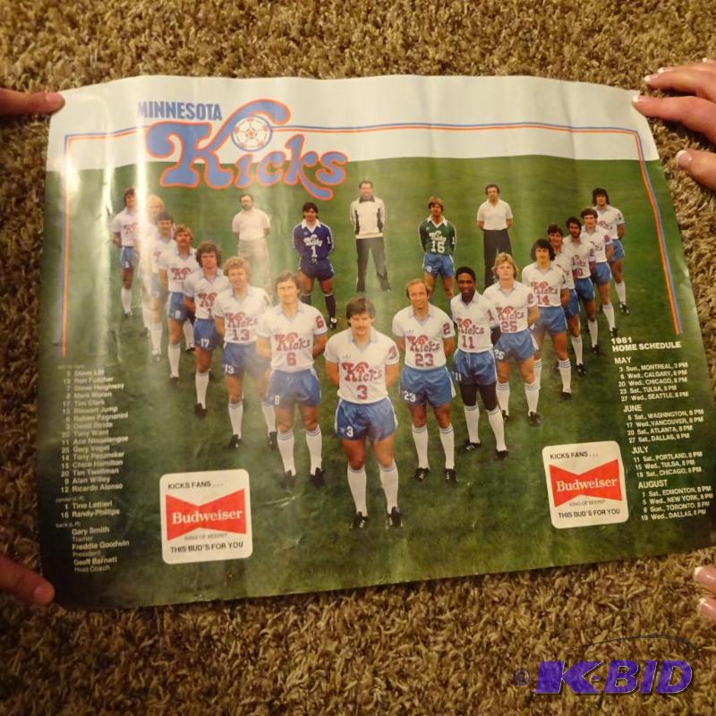 lot 377 image: 1981 Minnesota Kicks Poster...