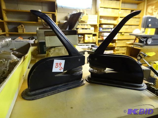 lot 39 image: Lot of 2 Vintage Seal Presses...