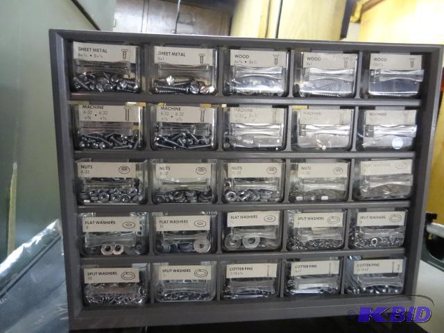 lot 4 image: 25 Drawer Storage Box with Contents 12 X 9 1...