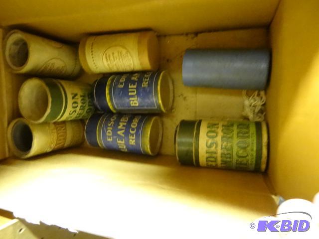 lot 44 image: Box Of Old Cylinder Records...