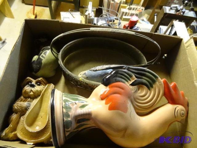 lot 55 image: Misc Knick Knacks Vintage Rooster...