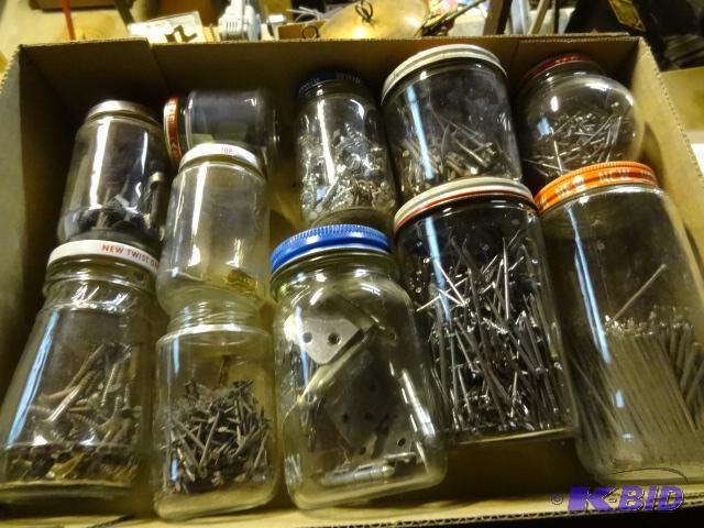 lot 61 image: Lot of Jars with Misc Hardware...