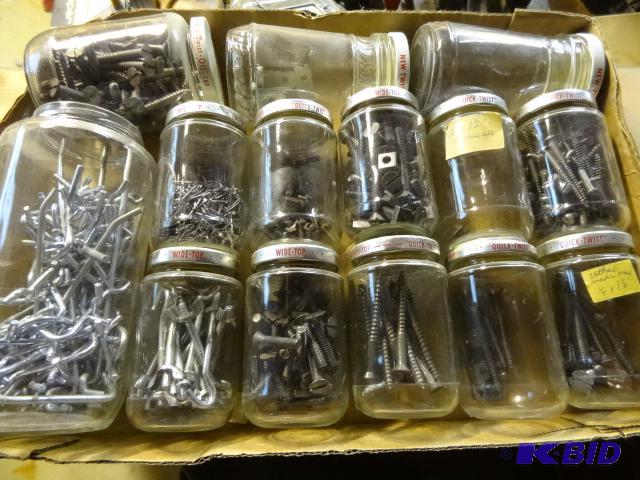 lot 63 image: Lot of Jars with Misc Hardware...