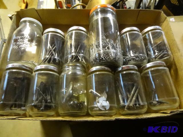 lot 69 image: Lot of Jars with Misc Hardware...