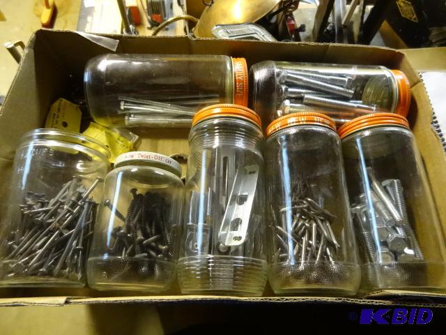 lot 72 image: Lot of Jars with Misc Hardware...