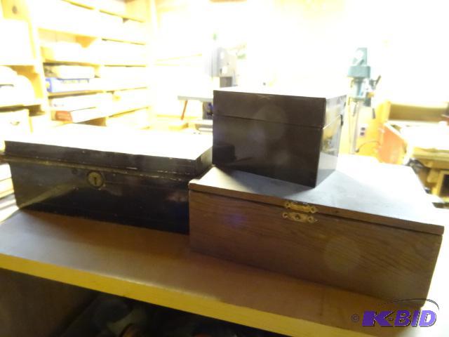 lot 88 image: 3 Boxes 2 Metal 1 Wood...