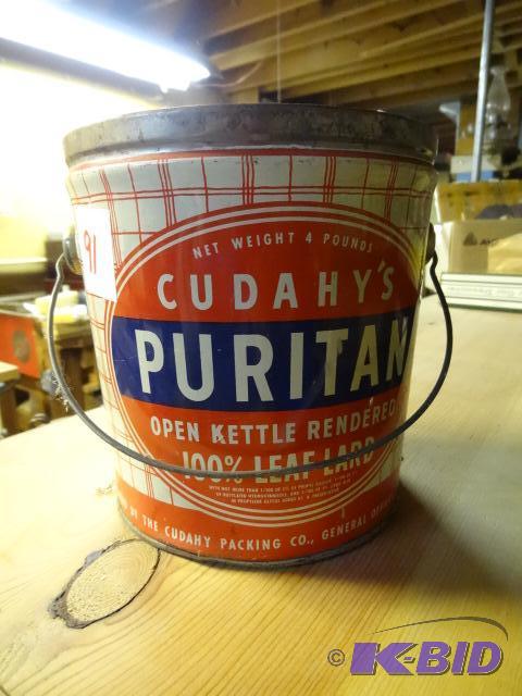 lot 91 image: Vintage Metal Bucket of &quotU" Nails...
