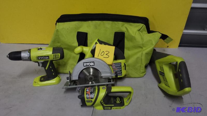 lot 103 image: Ryobi18-Volt ONE Lithium-Ion Super Combo Kit
