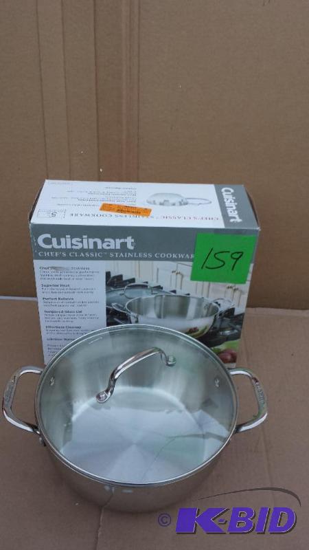 lot 159 image: Cuisinart Chefs Classics Stainless Steel Cookware 5 13 Qt Multipurpose Pan