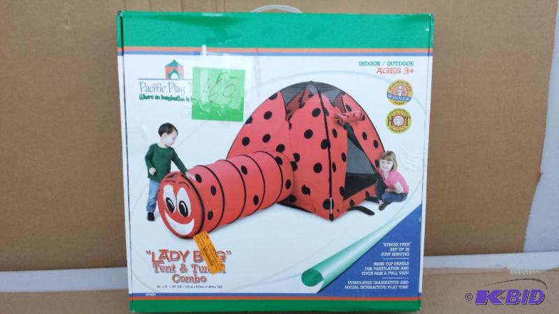 lot 160 image: Lady Bug Tent and tunnel Combo