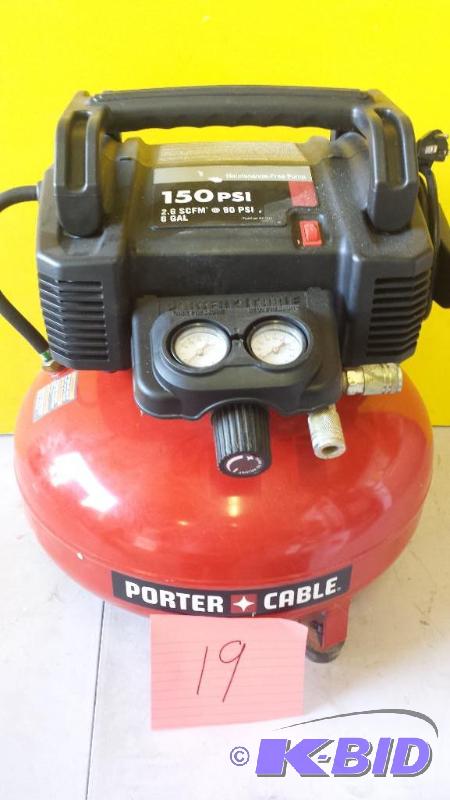 lot 19 image: Porter Cable Compressor