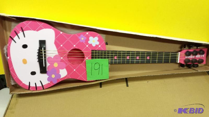 lot 191 image: Hello Kitty Accoustic Guitar