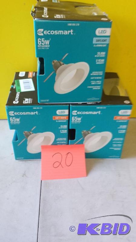 lot 20 image: Lot of 3 Ecosmart 65w