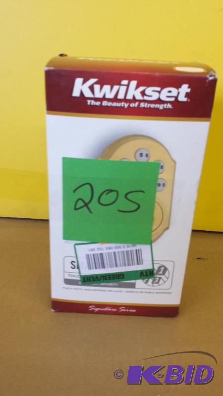 lot 205 image: Kwikset Smart code touchpad electronic deadbolt
