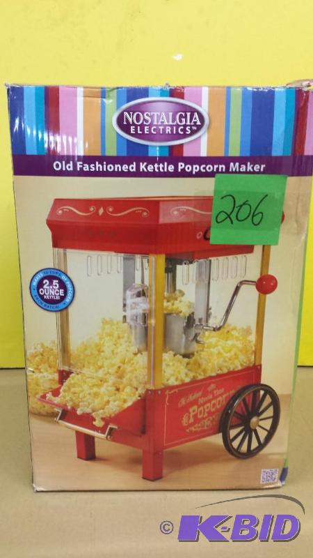 lot 206 image: Nostalgia old fashioned kettle popcorn maker