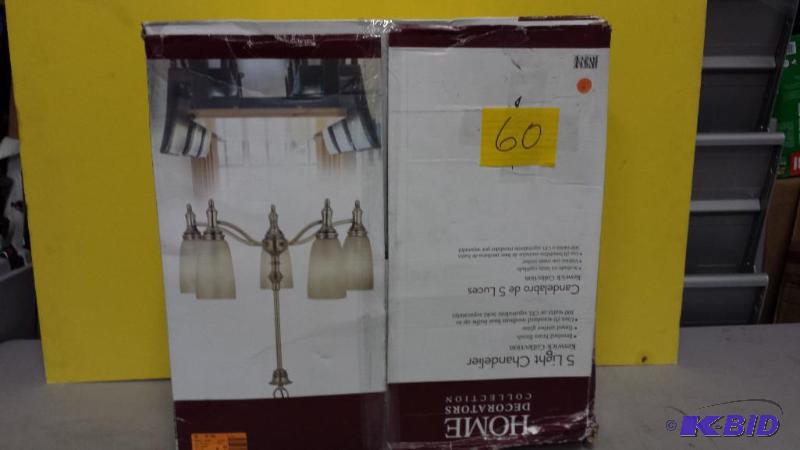 lot 60 image: Home Decorations 5 light Chandalier