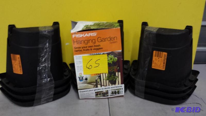 lot 65 image: Lot of 3 Sets of Fiskars Hanging Garden System