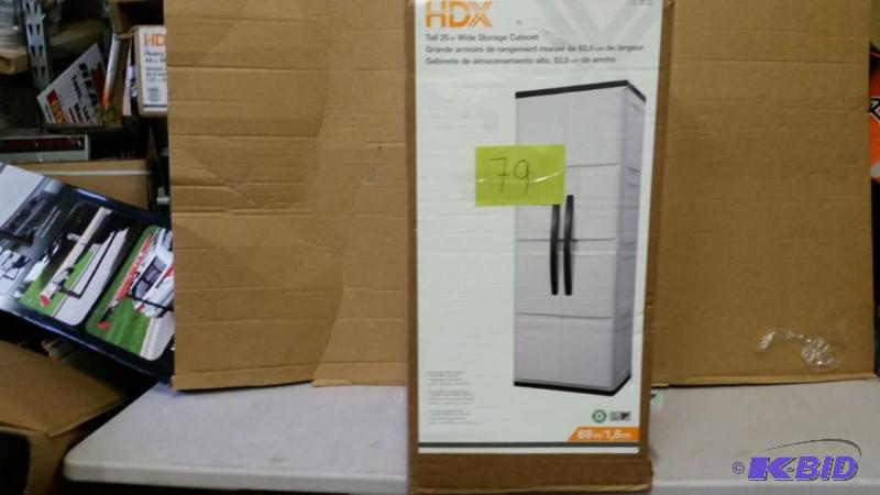 lot 79 image: HDX 25 WIDE STORAGE CABINET WITH DRAWER