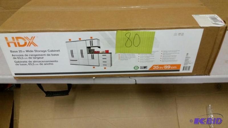 lot 80 image: HDX 25 WIDE STORAGE CABINET WITH DRAWER