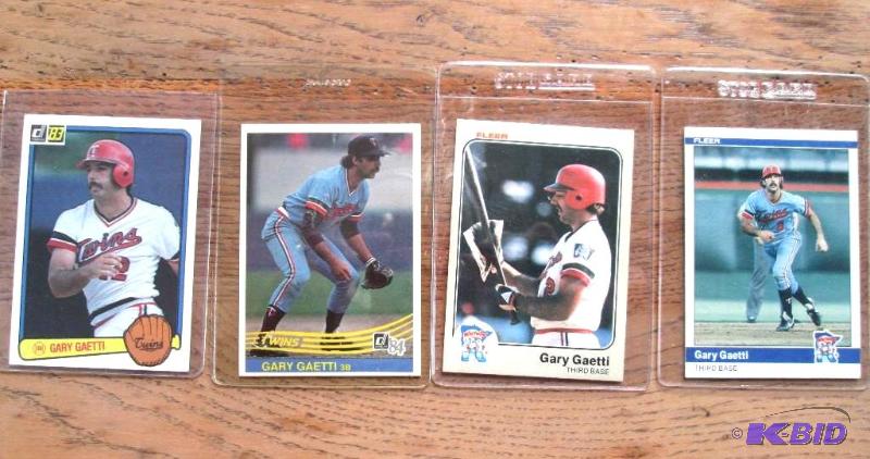 lot 100 image: 1983 and 1984 Gary Gaetti Rookie and 2 year c...