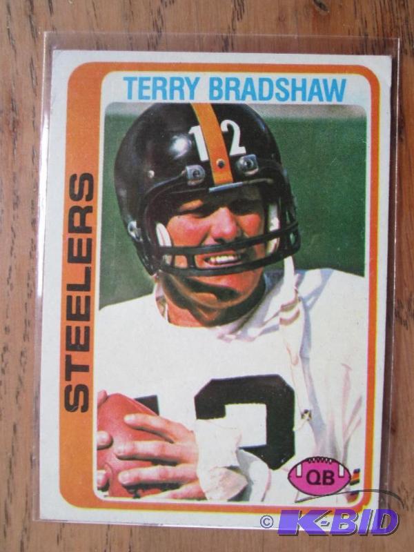 lot 103 image: 1978 Topps Terry Bradshaw collector card...