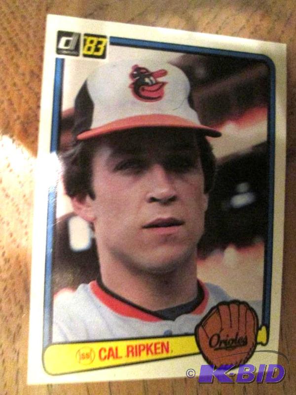 lot 108 image: 1983 Donruss Cal Ripken collector card...