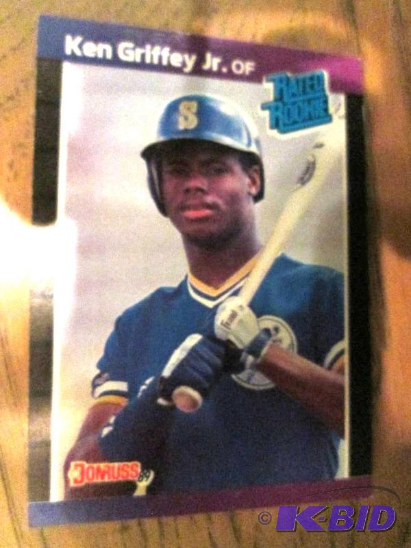 lot 118 image: 1989 Donruss Ken Griffey Jr rookie collector ...