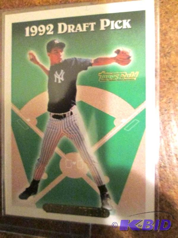 lot 12 image: 1992 Topps Derek Jeter Gold Rookie sports car...