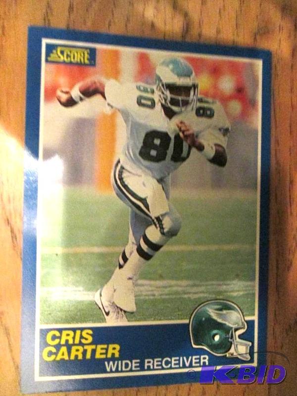 lot 120 image: 1989 Score Chris Carter rookie collector card...