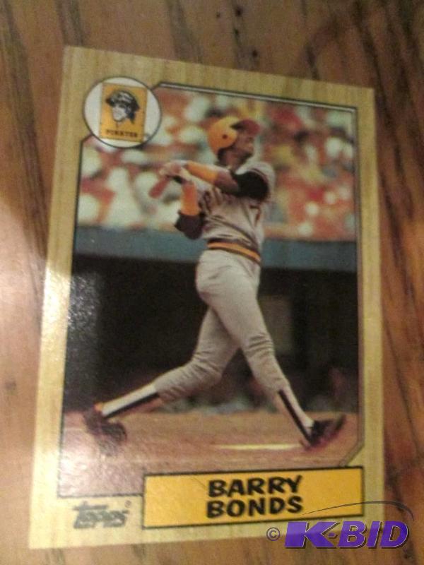 lot 124 image: 1987 Topps Barry Bonds rookie collector cards...