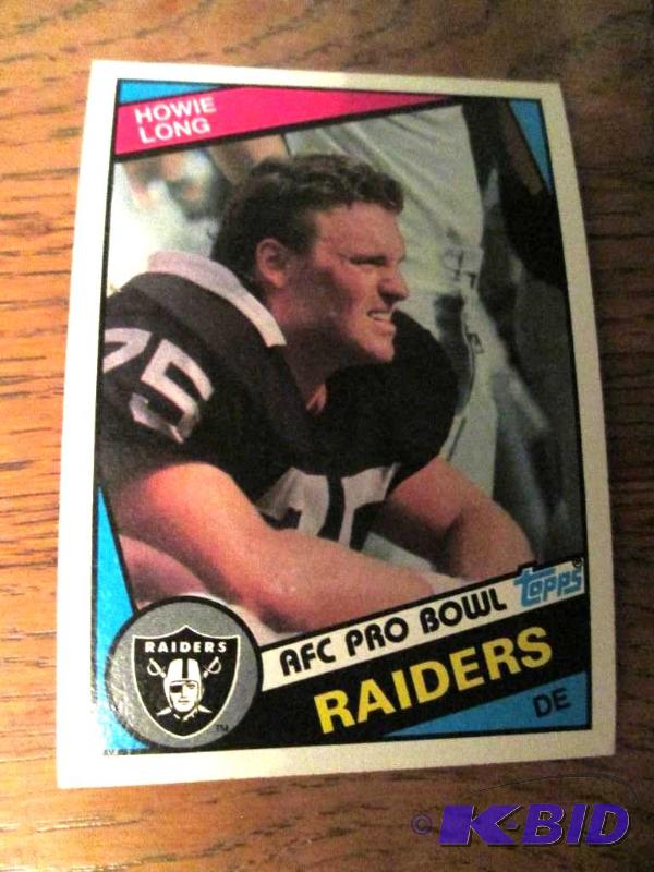lot 129 image: 1984 Topps Howie Long rookie collector card...