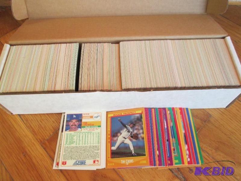 lot 136 image: Box of 1988 Score baseball collector cards...
